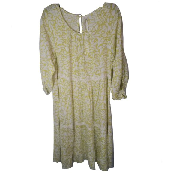 Brand New Women's By Anthropologie Tiered Puff-Sleeve Midi Dress - Picture 4 of 8